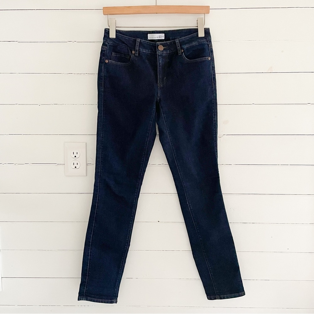 Loft Dark Wash Curvy Skinny Jeans